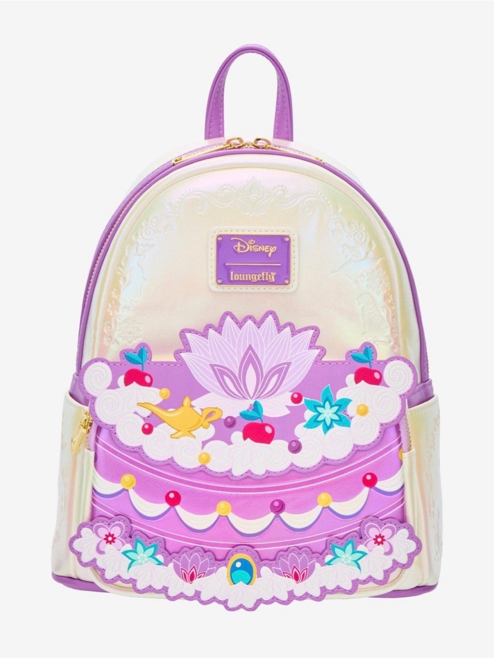 NEW Loungefly Purple Aladdin Cake Mini Backpack